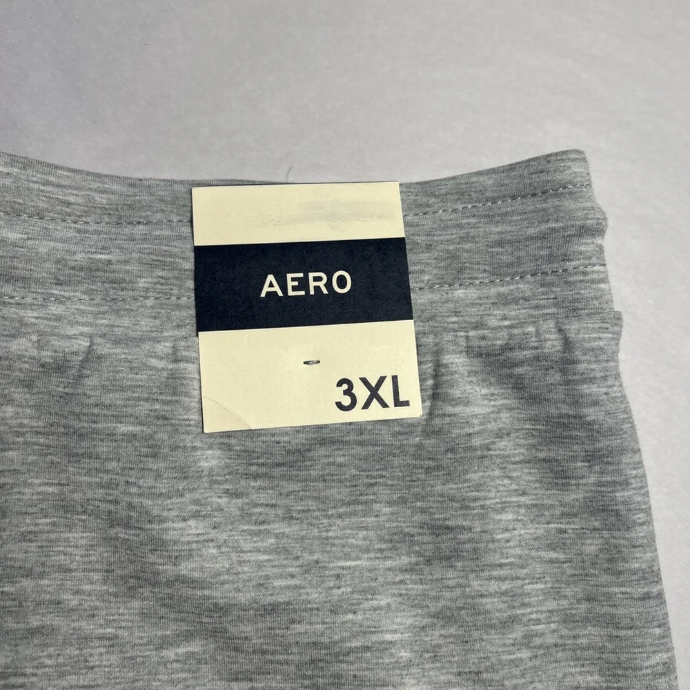 Areopostale Mens 3XL Gray Shorts Drawstring Waist Zipper & Cargo Pockets NWT